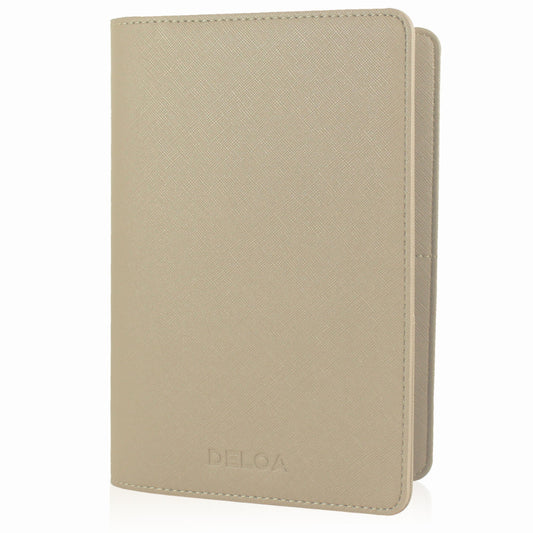 DELOA ® Mutterpasshülle mit Fach für Impfpass (Beige)